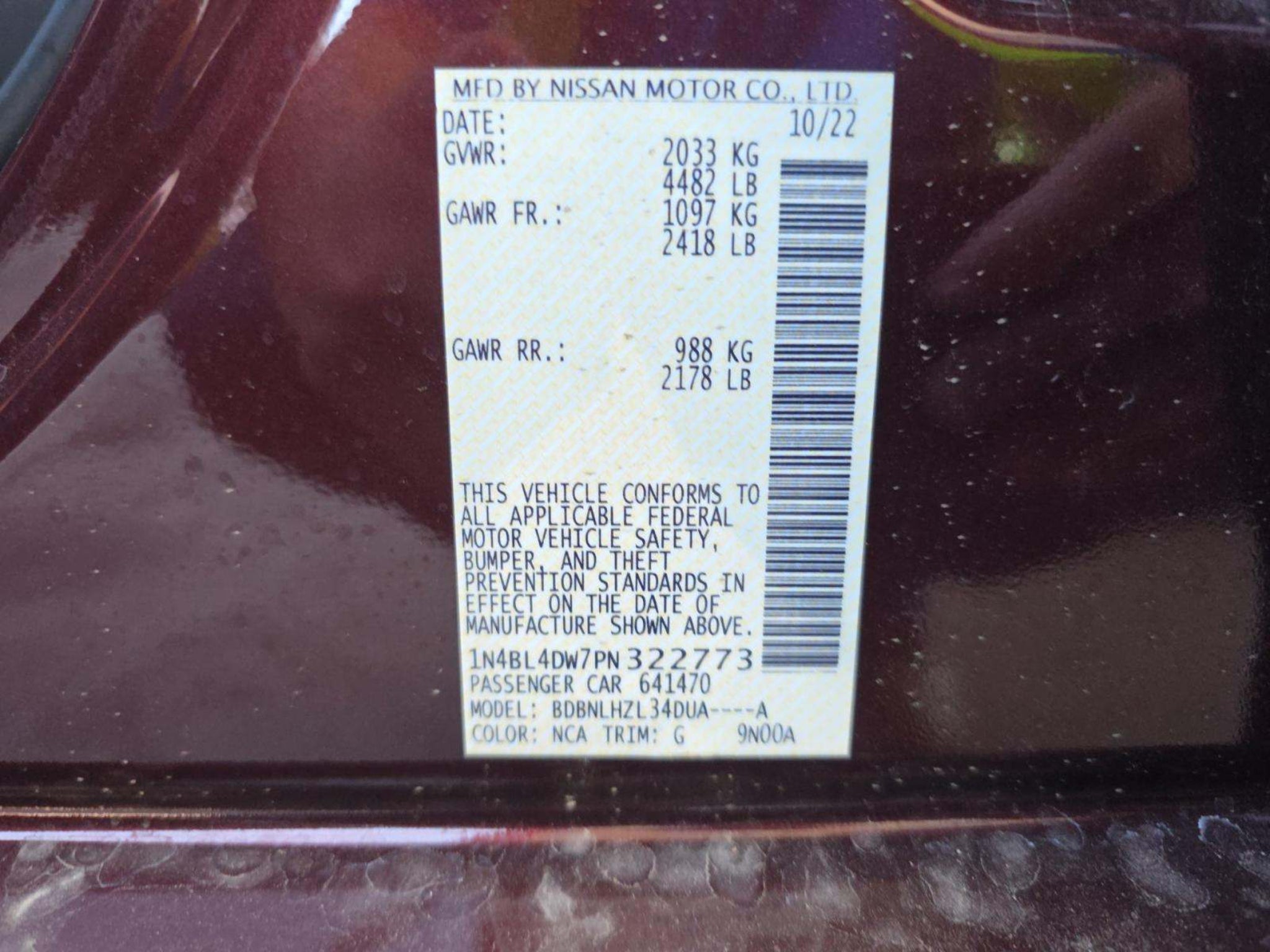 2023 Nissan Altima SV Intelligent AWD