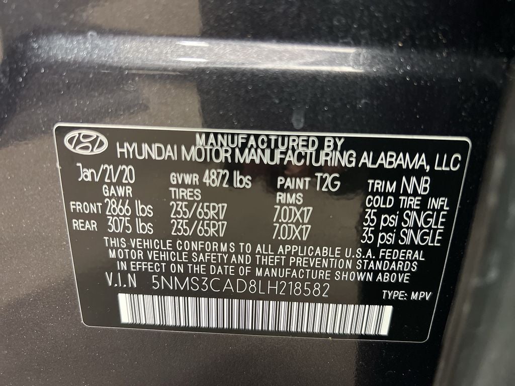 2020 Hyundai Santa Fe SEL