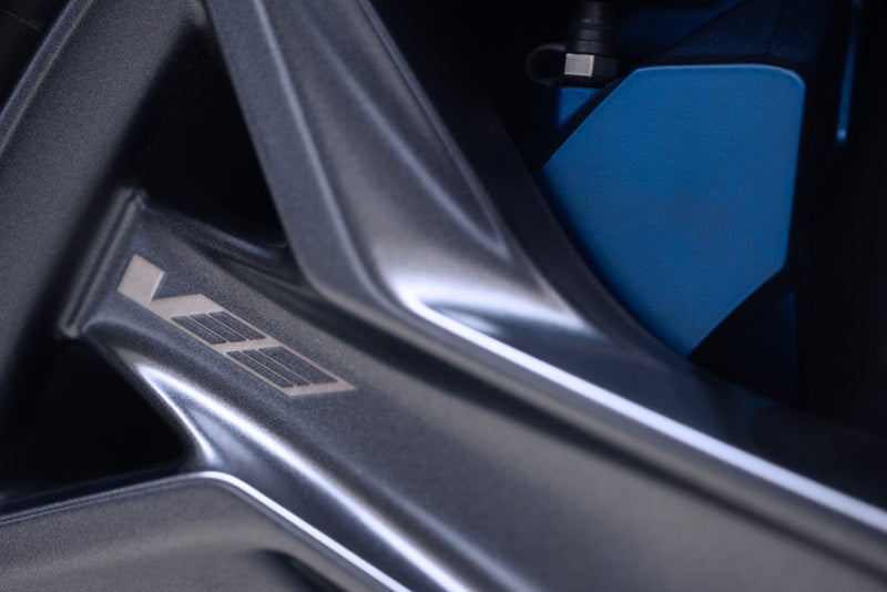 Close-up of the 2026 OPTIQ-V Brembo Performance Front Brakes | Wackerli Cadillac of Idaho Falls in Idaho falls ID